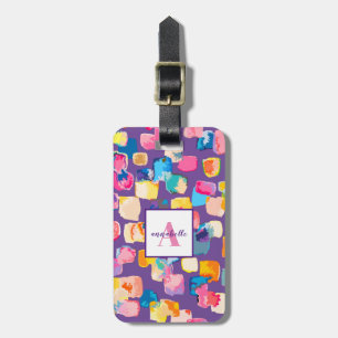 Etiqueta De Bagagem Nome Abstrato Pintado Personalizado e Iluminado