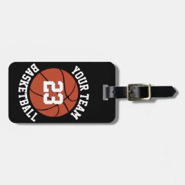 Etiqueta De Bagagem Nome da Equipe de Basquete Personalizada, Número d