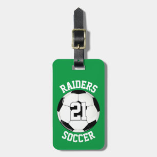 Etiqueta De Bagagem Nome da Equipe de Futebol Personalizada, Número d