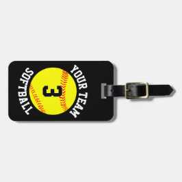 Etiqueta De Bagagem Nome da Equipe de Softball Fastpitch Personalizado