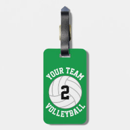 Etiqueta De Bagagem Nome da Equipe de Voleibol Personalizada, Número d
