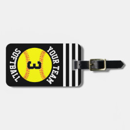 Etiqueta De Bagagem Nome da Equipe do Softball e Saco de Aproximação d