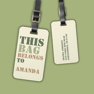 Etiqueta De Bagagem Nome de Atenção de Bag Endereço Personalizado