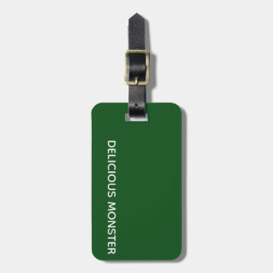 Etiqueta De Bagagem Nome de cor verde do Monster delicioso