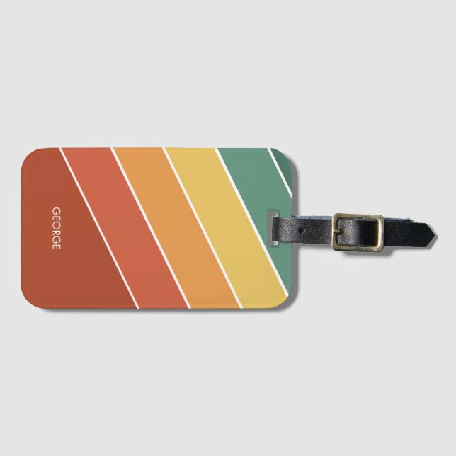 Etiqueta De Bagagem nome do estilo retro 80s (Frente Horizontal)