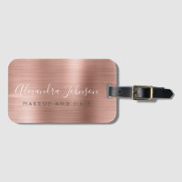 Nome do Monograma de Metal Brutado Dourado Elegant