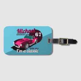 Etiqueta De Bagagem Nome do pai lendário clássico de legendário de car