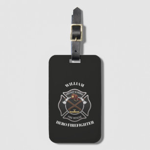 Etiqueta De Bagagem Nome do Texto Personalizado do Bombeiro