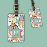 Etiqueta De Bagagem Nome Funny Cat Lover Pastel No Monograma Viagem<br><div class="desc">Adicione um pouco de talo felino às suas viagens com esta adorável etiqueta de bagagem com um padrão vibrante de gato a aquarela. Perfeito para amantes de animais de estimação e entusiastas de gatos, esta etiqueta não só ajuda você a identificar sua bagagem, como também adiciona um toque de personalidade...</div>