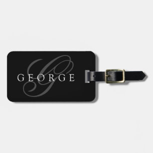 Etiqueta De Bagagem Nome Inicial Monograma Personalizado