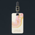 Etiqueta De Bagagem Nome Personalizado Abstrato Cor Amarela Rosa Cor A<br><div class="desc">estilo viagem com esta etiqueta de bagagem personalizada que apresenta um design de cor d'água abstrato vibrante em tons cor-de-rosa suave e amarelo. Perfeito para adicionar um toque de elegância aos seus viagem essenciais, esta etiqueta de bagagem é personalizável com o seu nome, fazer-a prática e exclusivamente sua. A design...</div>