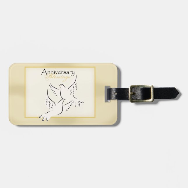 Etiqueta De Bagagem Nome Personalizado, Bênçãos de Aniversário de Casa (Frente Horizontal)