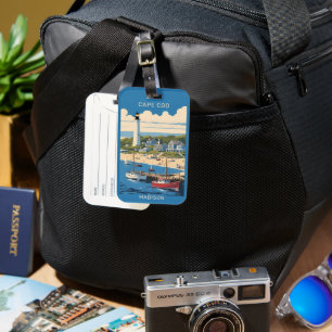 Etiqueta De Bagagem Nome personalizado Cape Cod Massachusetts