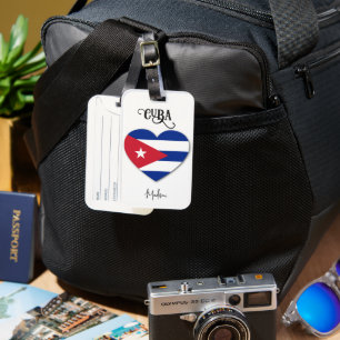 Etiqueta De Bagagem Nome personalizado Cuba Love