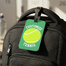 Etiqueta De Bagagem Nome Personalizado da Equipe de Tênis / Texto Pers