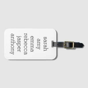 Etiqueta De Bagagem Nome Personalizado da Família, Personalizar com o