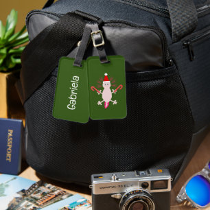 Etiqueta De Bagagem Nome Personalizado do Axolotl de Natal Bastante