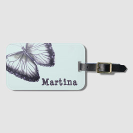 Etiqueta De Bagagem Nome Personalizado do Design de Borboleta