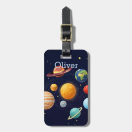 Etiqueta De Bagagem Nome Personalizado do Espaço Exterior do Sistema S
