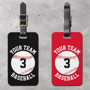 Etiqueta De Bagagem Nome Personalizado do Time de Beisebol, Número do