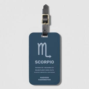 Etiqueta De Bagagem Nome Personalizado / Escritório de Sinal de Zodíac