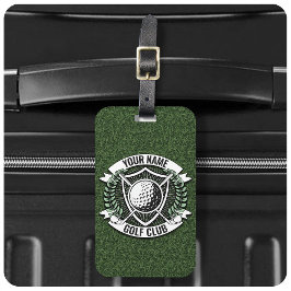 Etiqueta De Bagagem Nome Personalizado Golfer Golf Club Turf Clubhouse