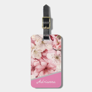 Etiqueta De Bagagem Nome personalizado Linda Sakura Chersom Blossom Ro