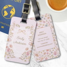 Nome Personalizado Lindas Flores Florais Vintage