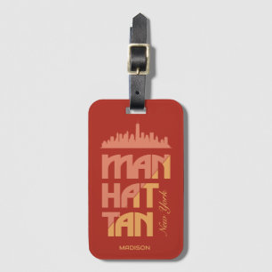 Etiqueta De Bagagem Nome Personalizado Manhattan Nova York