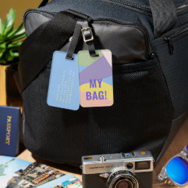 Etiqueta De Bagagem Nome Personalizado Meu Bag Colore Colores do Paste