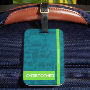 Etiqueta De Bagagem Nome Personalizado Moderno