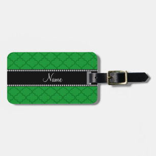 Etiqueta De Bagagem Nome personalizado Moroccan verde