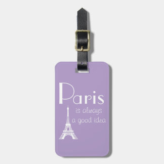 Etiqueta De Bagagem Nome Personalizado Paris é sempre uma boa ideia ro