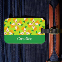 Nome personalizado pera laranja em verde