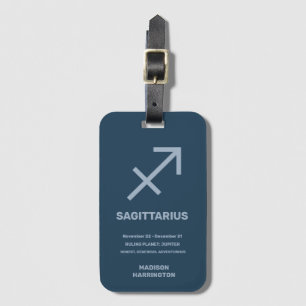 Etiqueta De Bagagem Nome Personalizado / Sagitário de Sinal de Zodíaco