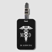 Nome personalizado símbolo do Caduceus do médico