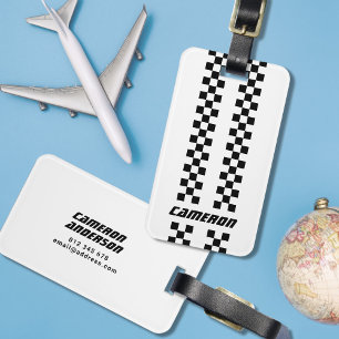 Etiqueta De Bagagem Nomeie Cores Totalmente Personalizadas com Linhas 