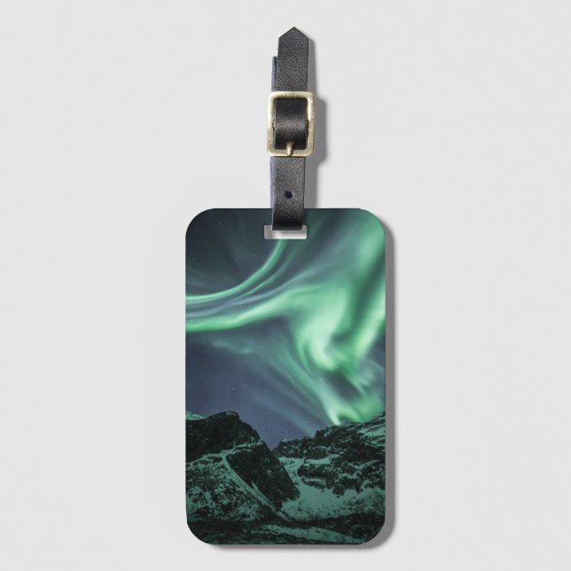Etiqueta De Bagagem Norte Lights Noruega (Frente Vertical)
