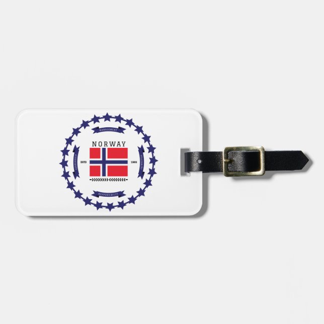 Etiqueta De Bagagem Noruega (Frente Horizontal)