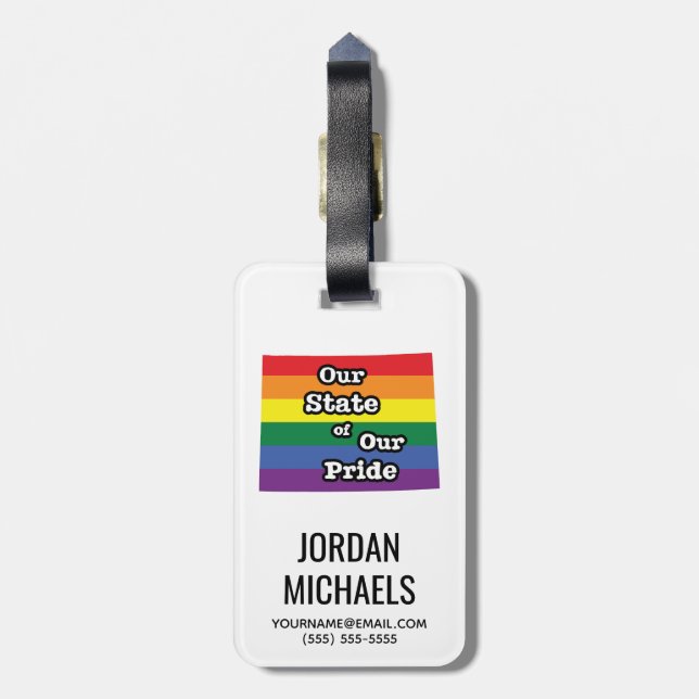 Etiqueta De Bagagem Nosso Estado de Orgulho| Wyoming (Traseira Vertical)