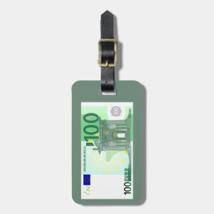 Etiqueta De Bagagem Nota Moeda em Moeda Moderna 100 Euro