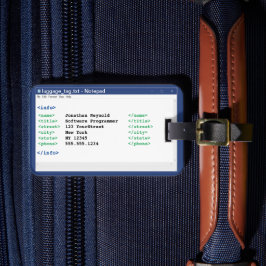 Etiqueta De Bagagem Notepad Programmer Coder Format Computer Scientist