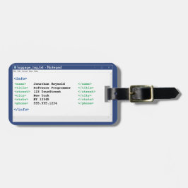 Etiqueta De Bagagem Notepad Programmer Coder Format Computer Scientist