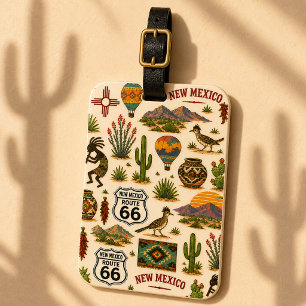 Etiqueta De Bagagem Nova Estrada 66 do México Wanderlust