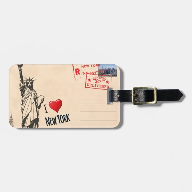 Etiqueta de Bagagem Nova York (Frente Horizontal)