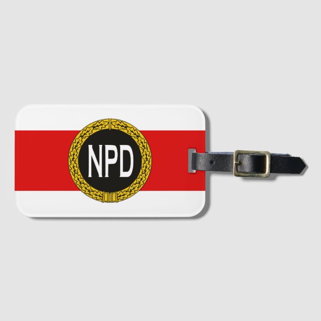 Etiqueta De Bagagem NPD:Alemanhas de Partei Nacional-Demokratische (Frente Horizontal)