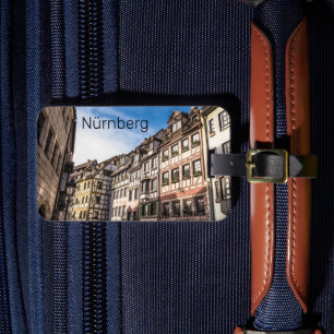 Etiqueta De Bagagem Nuremberg Cityscape Bavaria Alemanha Souvenir