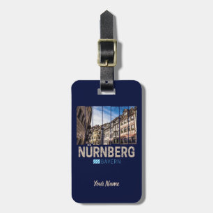 Etiqueta De Bagagem Nuremberg Vintage Bavaria Alemanha Souvenir