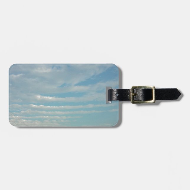 Etiqueta De Bagagem nuvens de ondulação do céu azul (Frente Horizontal)