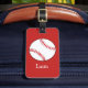 Etiqueta De Bagagem O basebol personalizado no vermelho caçoa meninos (Front Insitu 2)